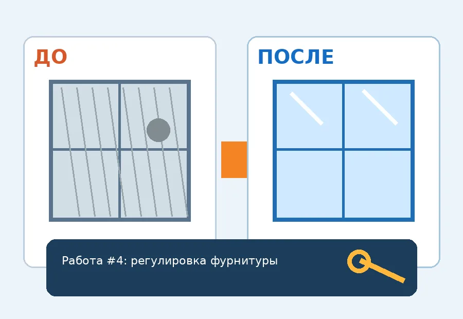 Ремонт пластикового окна до и после — работа 4 в Москве